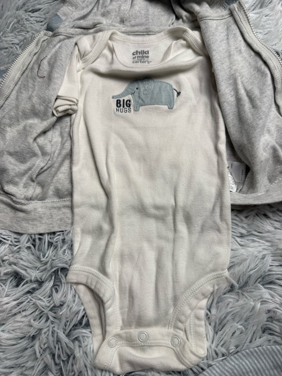 3/6 month - Elephant infant baby 3pc outfit - Picture 6 of 7